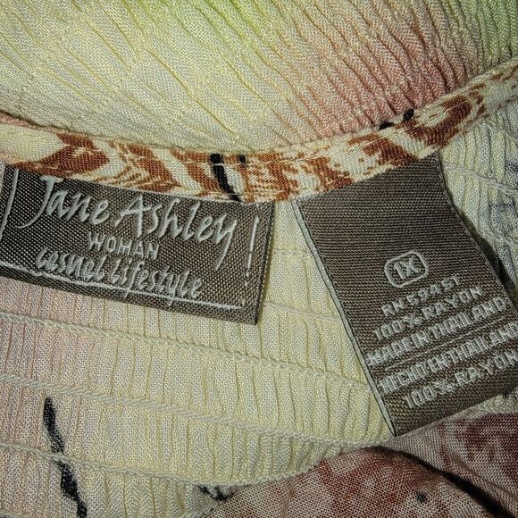 Jane Ashley vintage 80s 90s Woman floral print sleevless maxi dress size 1x - Picture 5 of 5